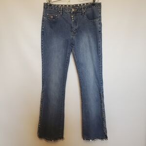 PepeJeans LondonW11 Y2K Grunge Vintage Rare Boot Cut Grommet Rings  Womens 31
